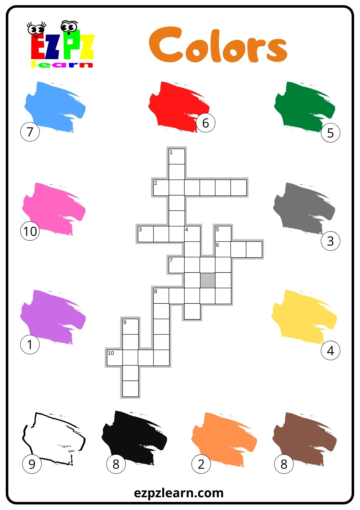 Colors Crossword